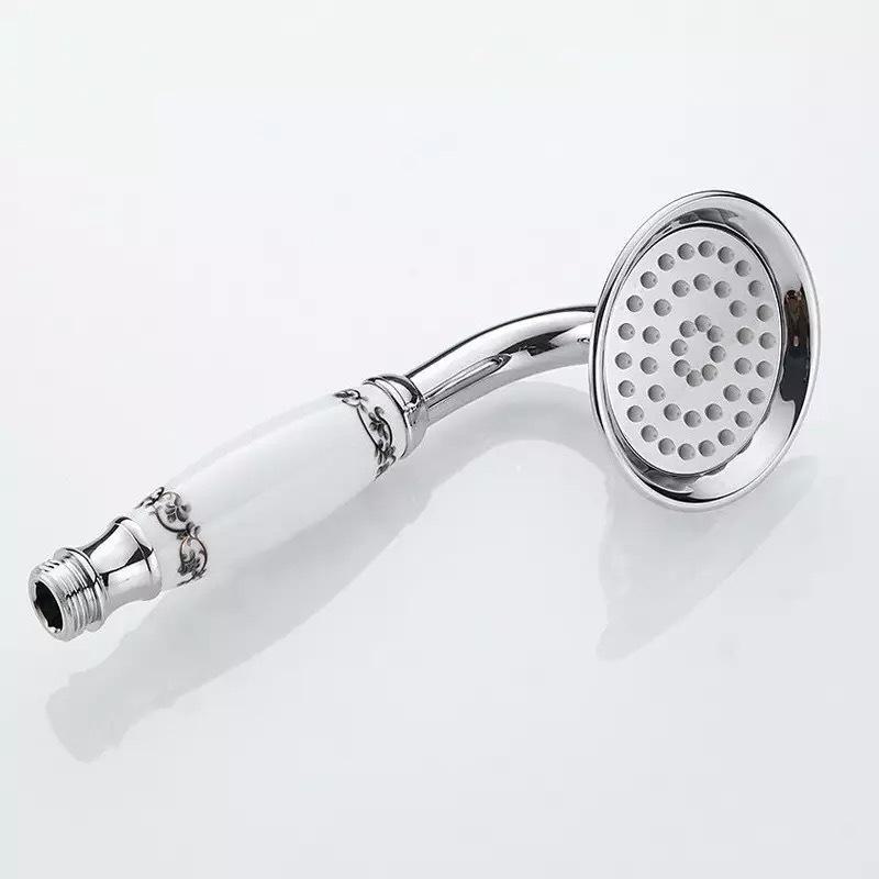 Rose Gold Stainless Steel European-Style Handheld Shower Head with Antique Black Finish