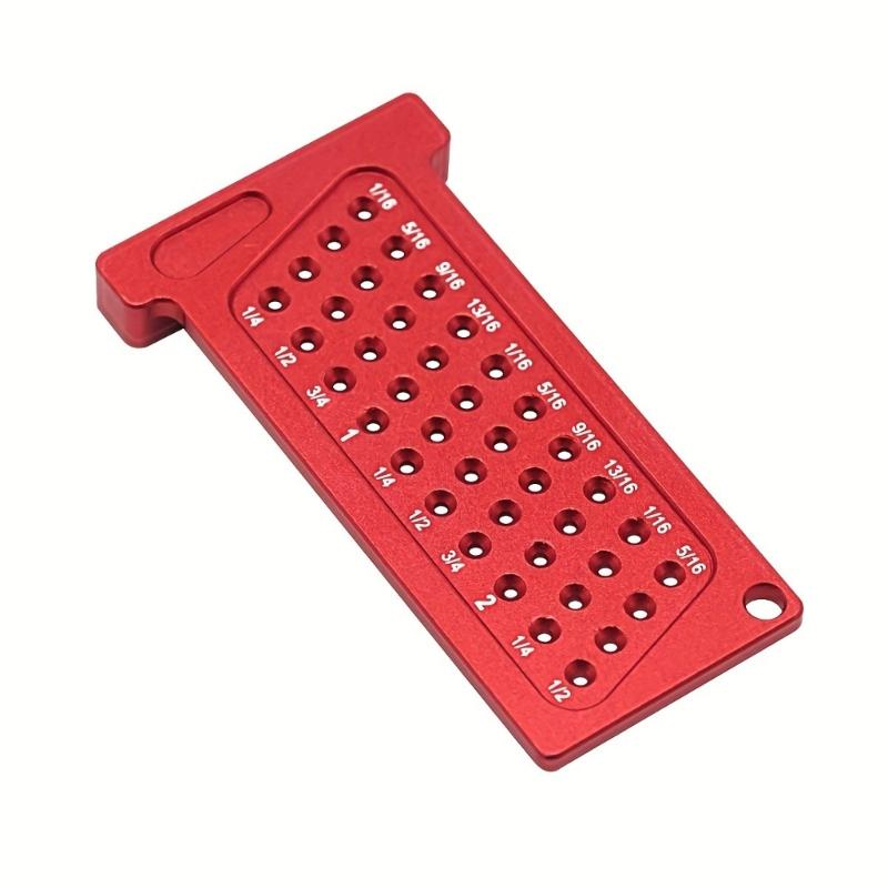 2 Pcs Woodworking Precision Hole Scribe Metal T-Ruler Pocket Ruler Measuring Tool Woodworking Scribe T65mm/T2.5in