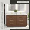 2pcs Brushed Brass Cabinet Knobs, Golden Zinc Alloy Metal Handles for Kitchen Cupboards & Vanity Drawers, Durably Crafted f