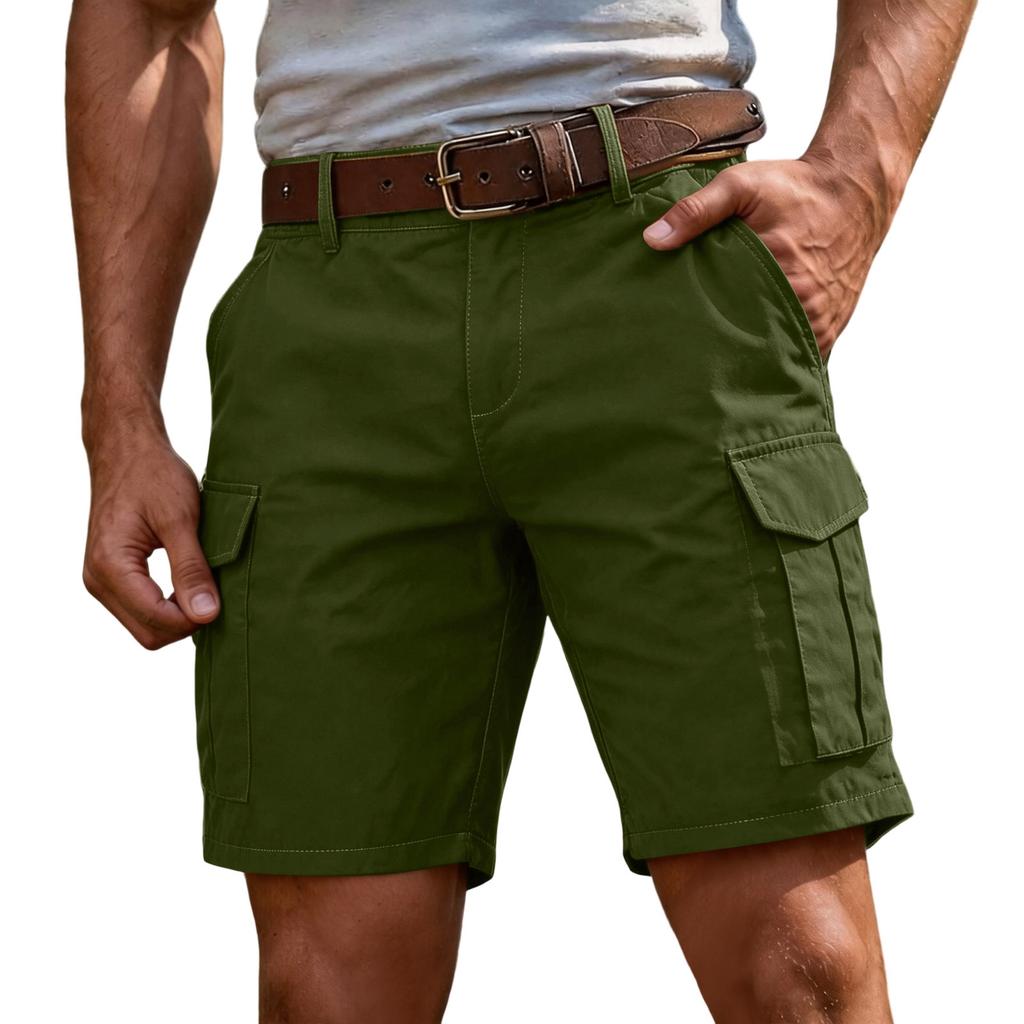 Pantalones Casuales de Trabajo para Hombre con Múltiples Bolsillos, Pantalones Deportivos de Trabajo de Verano, Pantalones de Cintura Baja, Pantalones de Cinco Bolsillos