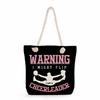 Gymnastics print thick rope single-shoulder beach bag 7245 CLE