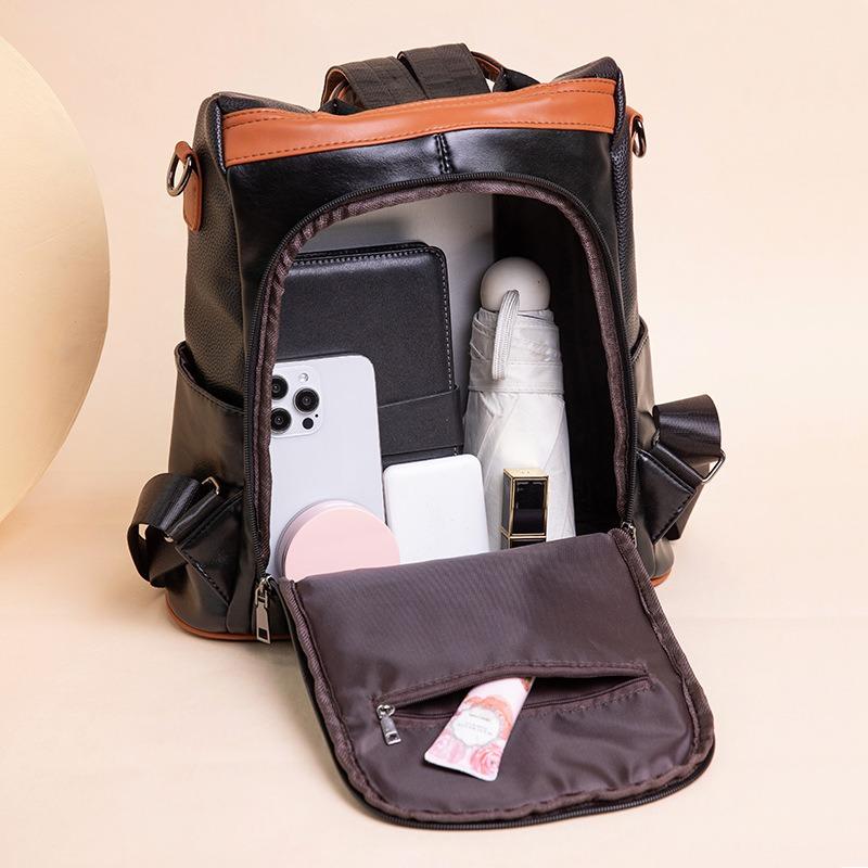 New simple letter messenger bag casual anti-theft pu soft leather travel bag fashionable large-capacity student schoolbag