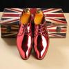 Fashion Shiny Patent Leather Oxford Shoes for Men Business Wedding Shoe Pointed Office Party Shoes Hair Stylist Leather Shoes