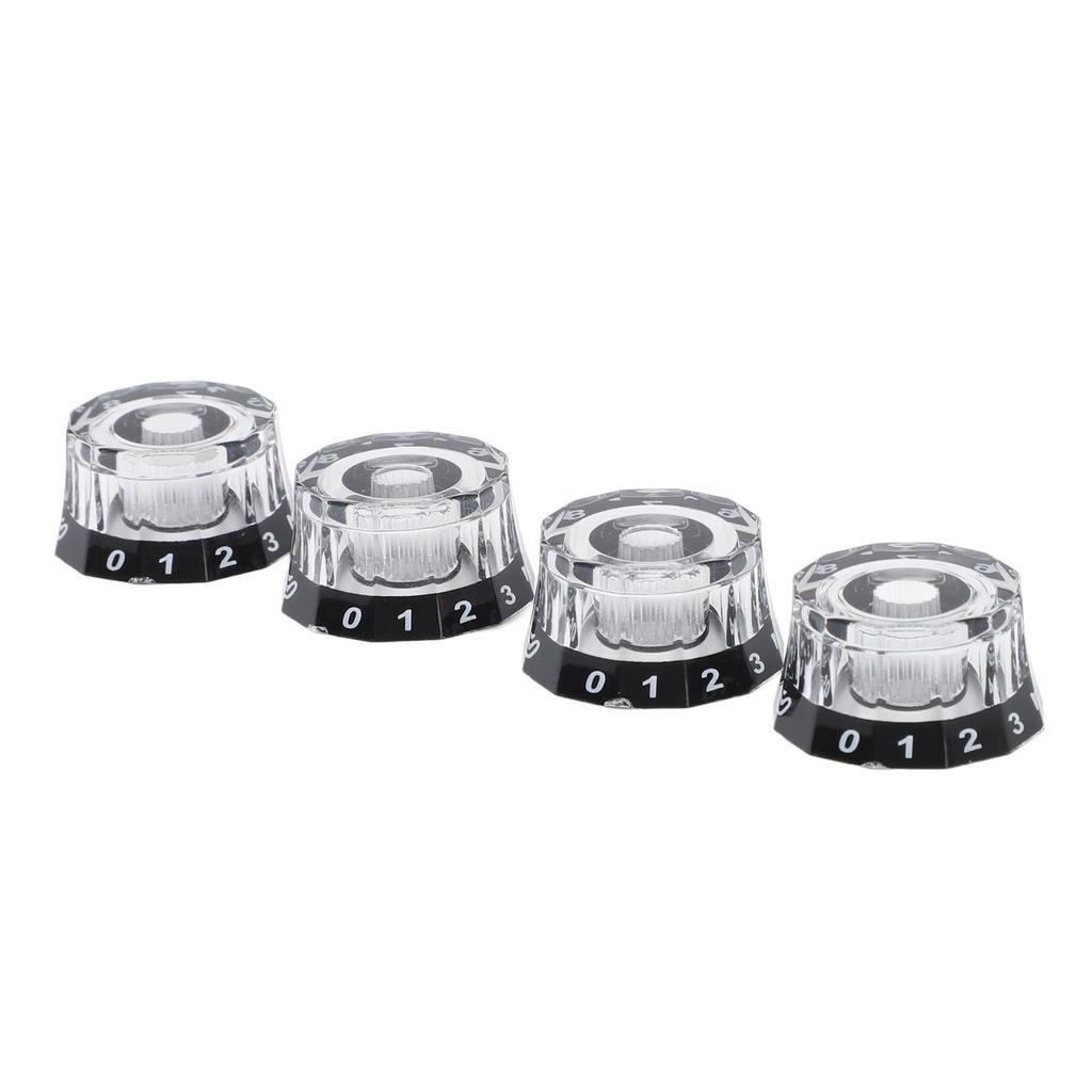 4PCS Electric Guitar Knob Plastic 6mm Inner Diameter Guitar Speed Control Volume Tone Knob