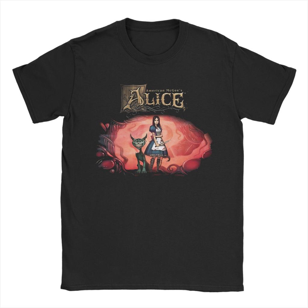 2026 Classic Horror Game Alice Madness Returns Graphic Print T-Shirt Women Men Harajuku Fashion Oversized Cotton Solf Summer New Tee Short Sleeve Tops