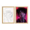 Second Dimension Decorative Painting Atmosphere Light Bedroom Creative Ornaments Holiday Gift Dedicated Fan Surrounding