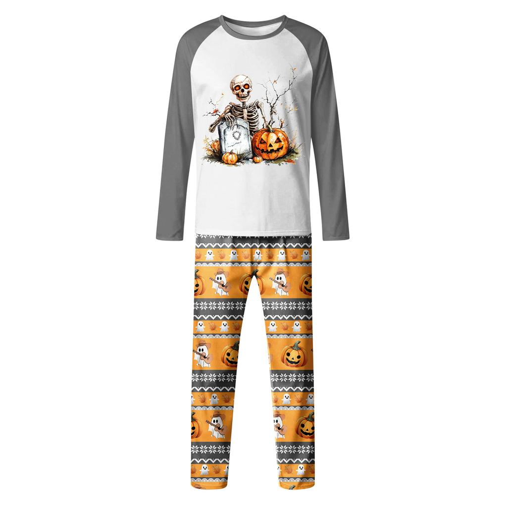 Halloween Print Family Matching Long Sleeved Parent-child Suit Home Clothes Suit Fall