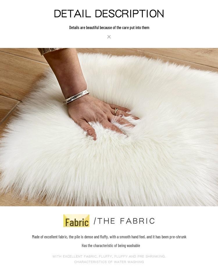 European Style Non-Slip Imitation Wool Carpet - Dirt-Resistant Living Room Sofa Floor Mat