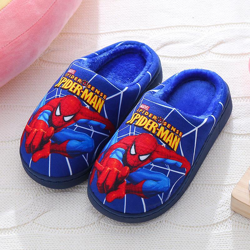 

Children s Winter Cartoon Cotton Slippers - Non-slip, Heel-covered, Warm Indoor Shoes for Big Kids 24/25 (Foot Length 15cm, Age 3-4)