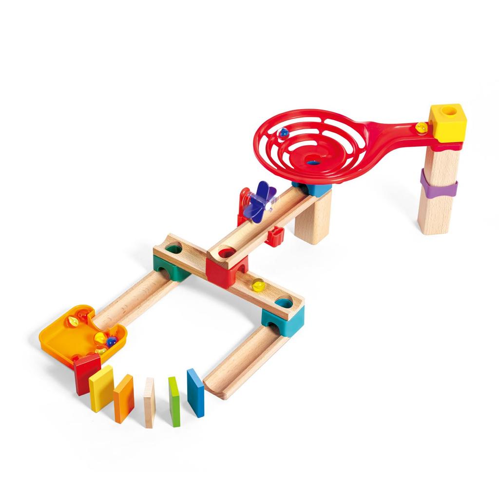 Hape Reconfigurable Rolling Slider Entry Set, Ages 3 and Up, Wooden Slope Toy, E8814