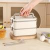ZISIZ 304 Stainless Steel Double-Layer Insulated Lunch Box