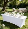 Black Spandex Rectangle Tablecloth for Wedding Banquet Hotel Birthday Party Meeting Room Decoration
