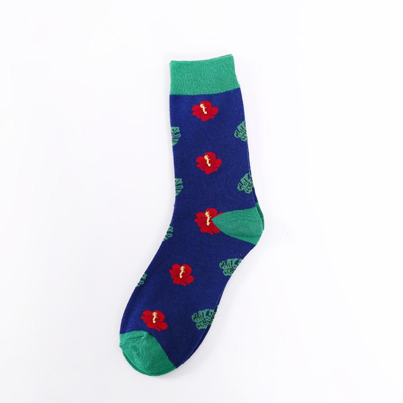 Novelty Mid Calf Socks, Funny Pineapple Pizza Pattern Cotton Crew Socks One Size