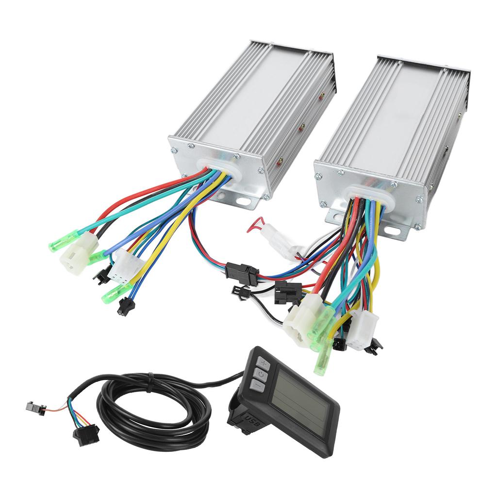 500W Fahrrad Dualantrieb Controller Kit mit Displaypanel Elektrofahrrad Umbausatz für Elektro