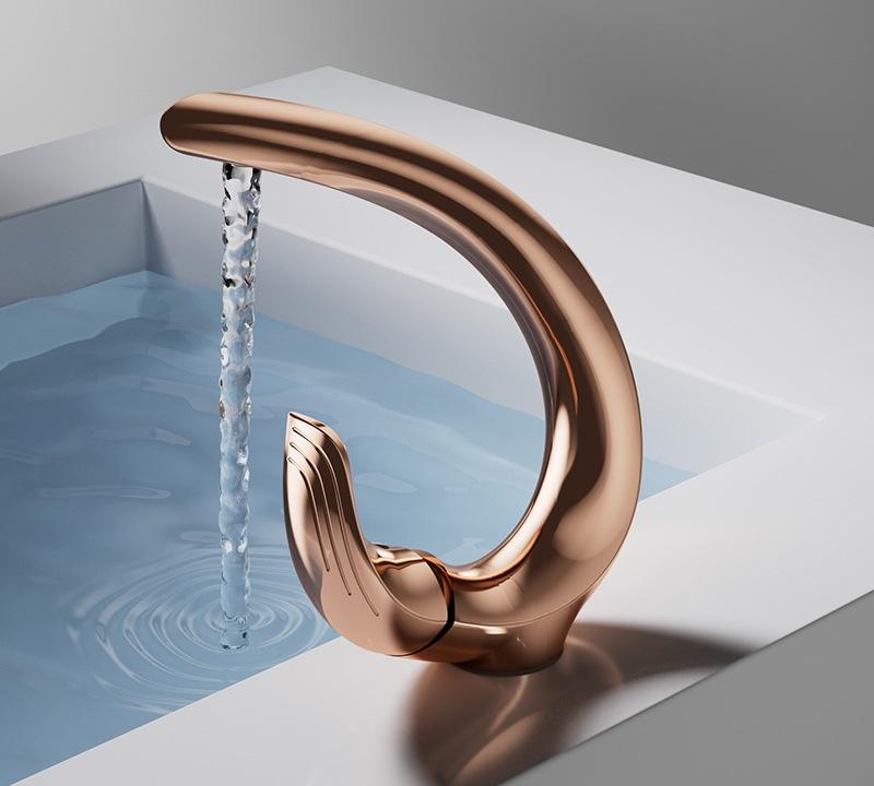 New White Basin Faucet Bathroom Hot and Cold Chrome Brass Decked Single Lever Sink Mixer