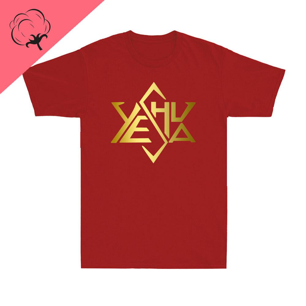 New Style Jesus Christian Unisex Women Tshirt Yeshua Religious Faith Golden Print Casual Loose Sport Tops Tee S