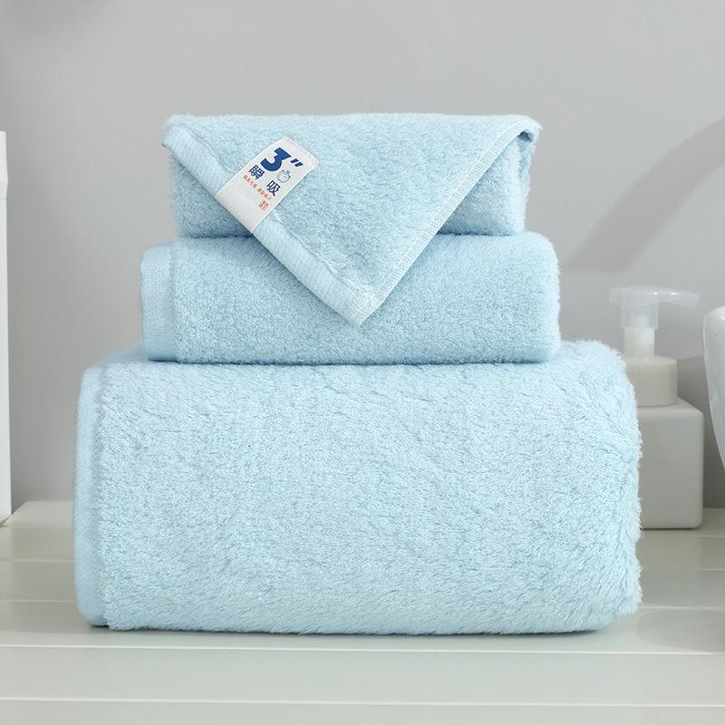 Premium 100% Cotton Towel Set: Soft, Thick Face, Bath, and Wash Towel Collection