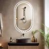 60*90cm  Frameless Oval Wall-Mounted Smart Mirror, Anti-Fog Touch Screen Bathroom Mirror
