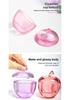 Apple-Shaped Crystal Nail Art Cup with Lid for Liquid Storage & Brush Cleaning