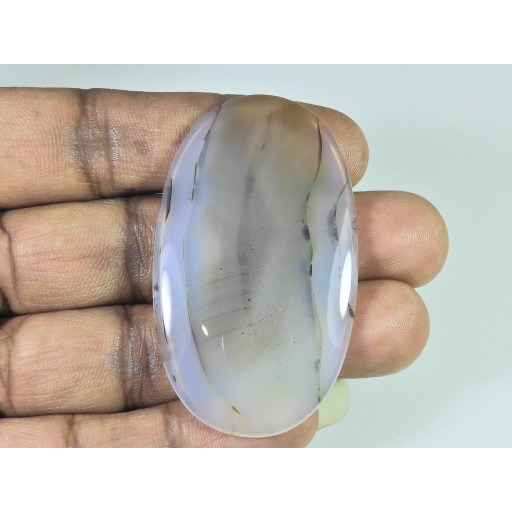 34X58X05MM Natural Montana Agate Oval Shape Cabochon Loose Gemstone 92Cts. B-298