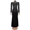 European & American Fashion Women's Long-Sleeve Beaded Bodycon Dress