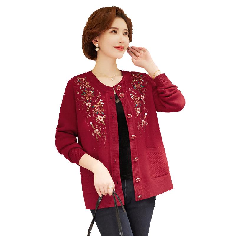 

Yuzhaolin Women s Festive Plush-Lined Cardigan Sweater One Size (90-138 jin)