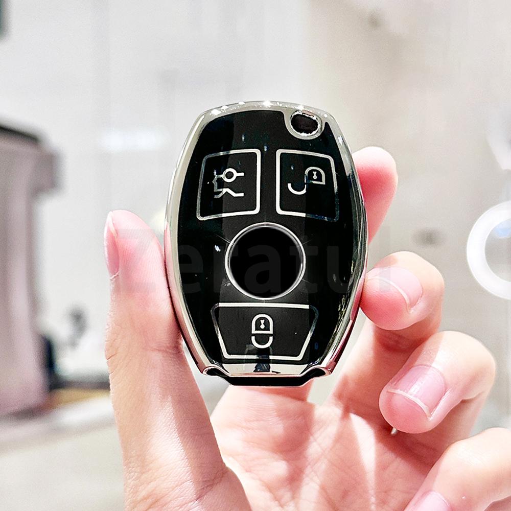 Auto Tpu Keyless Shell Fob For Mercedes-Benz Gla Glc Gle Glk Vito Sprinter Sl Slk Viano Ml A B C E G S V Class Car Key Case Bag