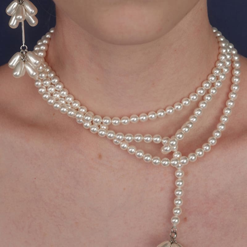 

MONDAY EDITION Pearl Flower Two-way Necklace one