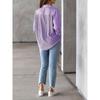 Women's Fashion Casual Spring Fall Stripe Print Long Sleeve POLO Neck Blouses & Shirts