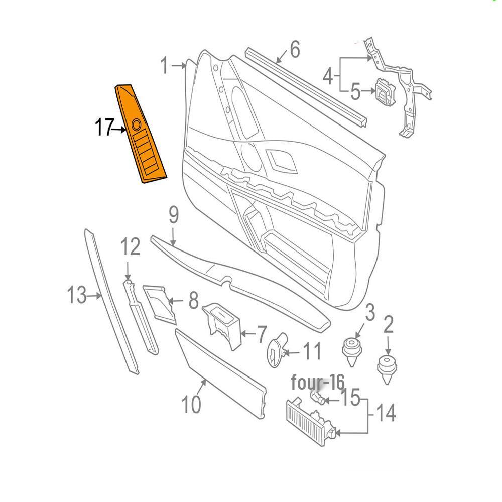 Automatic Switch for BMW E60 (Old Model) with Folding and Anti-Glare Window Lift