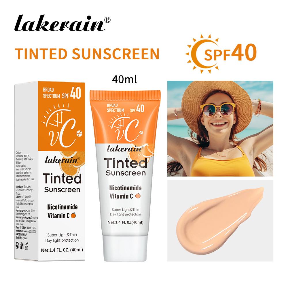 

Солнцезащитный крем Lakerain Tinted Vitamin C SPF50+ Защита от чувствительности Контроль жирности и увлажнение