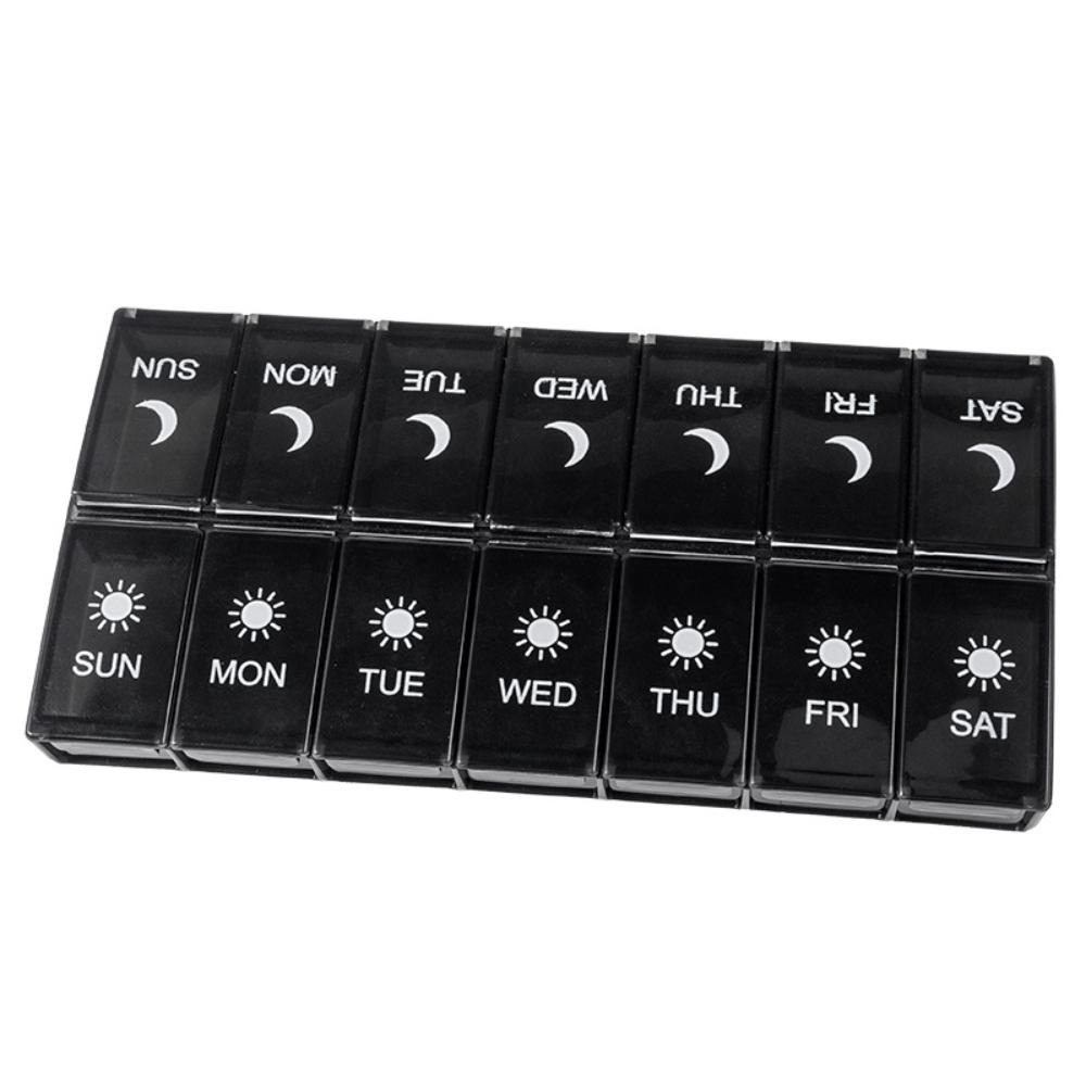 New Hot Large Weekly Pill Cases Organizer 2 Times A Day Pill Box 14 Grids Pill Storage To Hold Big Vitamin Supplements Fish Oil