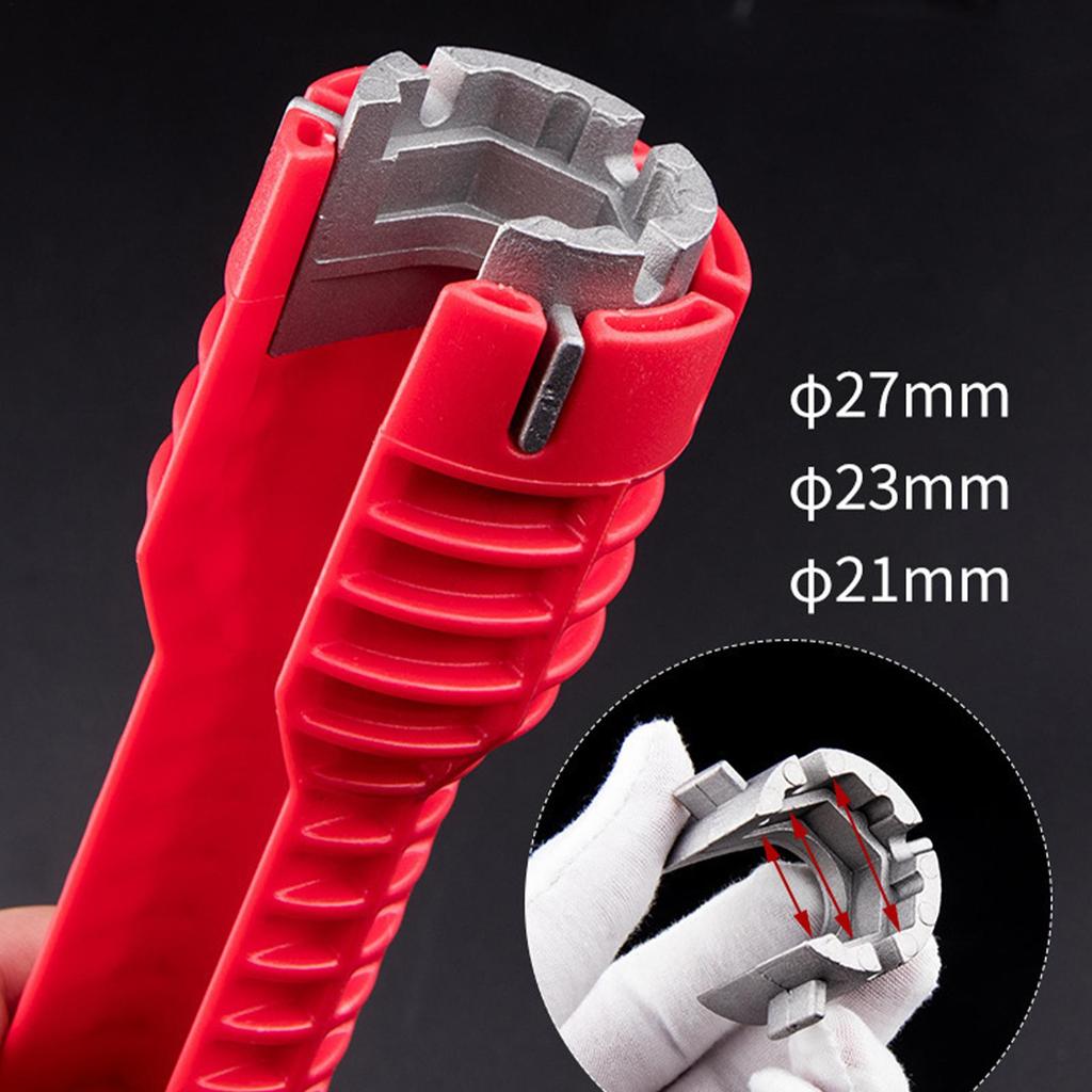 Faucet Wrench Plumbing Installer Repair Tool Hex Pipe Wrench for Bathroom Toilet Kitchen Basin Bathtub Garden Hose Maintenance