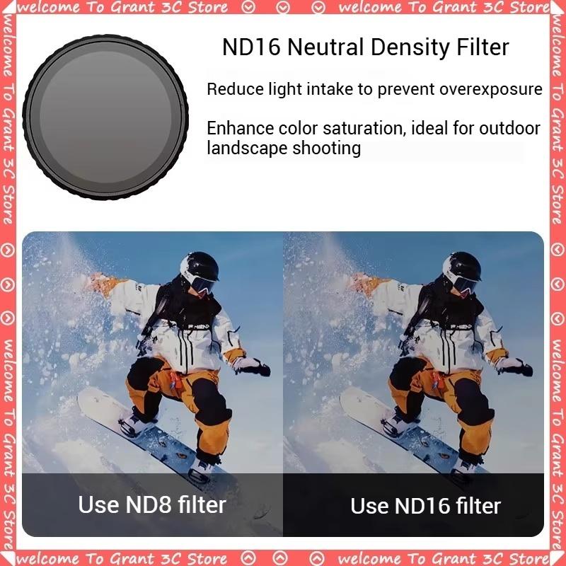 For DJI OSMO Action 6 Filter CPL Polarizer ND 8/16/32 Black Soft Len Filters Kit Quick Disassembly Action Camera Accessories