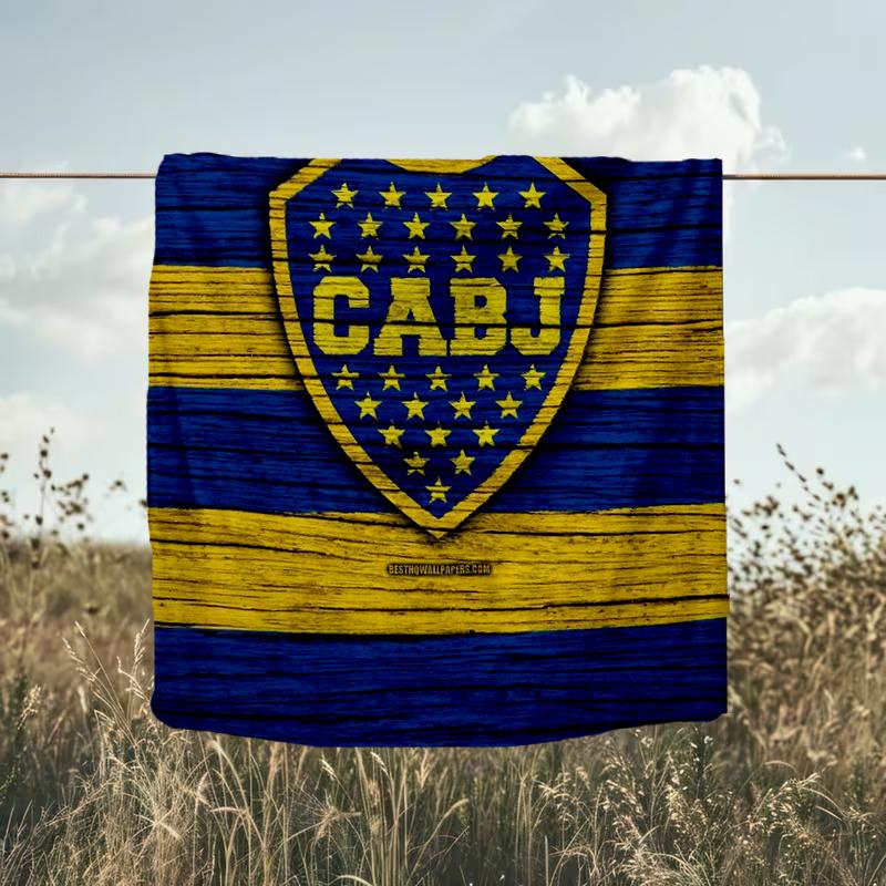1pz Coperta Morbida in Flanella Stampata Boca Football Club per Camera da Letto Adulto Soggiorno Divano Campeggio Viaggio Regali per Fan Regali di Natale