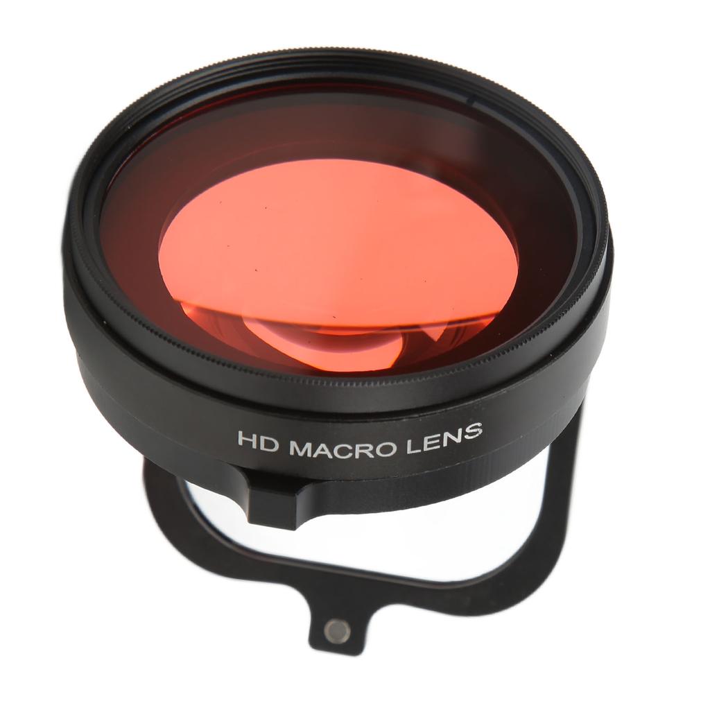 JUNESTAR 58mm Red Filter Action Camera Diving Filter with 16X Macro Close Up Lens for Hero 9 Sports Camera