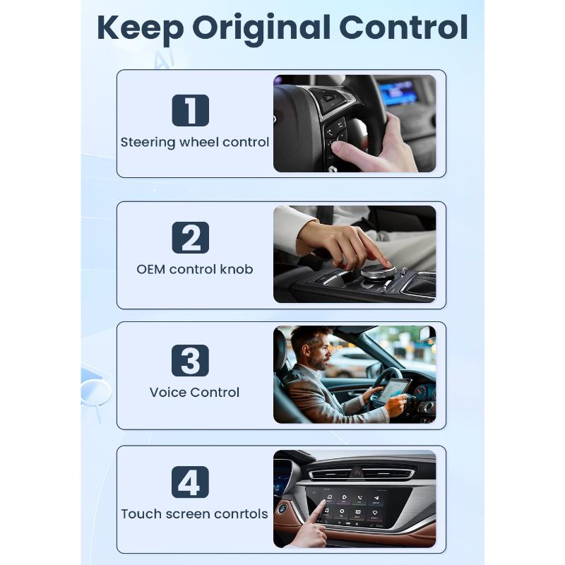 Adattatore 2 in 1 Wireless CarPlay da Cablato a Wireless Android Auto Mini Smart AI Box Tipo-C USB Plug and Play