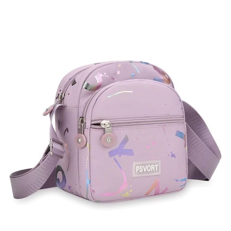 Polyester Mini Crossbody Bag With Zipper Pocket For Casual Travel And Daily Use