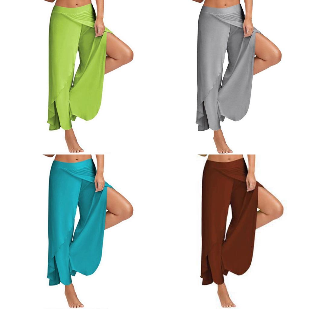 Women's Summer Casual Wide Leg Pants In Premium Quality Solid Color Design
