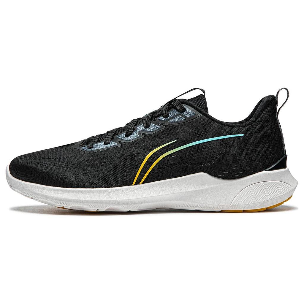 Li Ning Qingyi Cushioning Slip Resistant Abrasion Resistant Lightweight Low Top Running Shoes Men's Black ARSU015-2