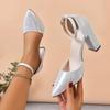 Baotou Sandals Autumn New Pointed Toe Shallow Mouth One Strap Anti-slip Wear-resistant High Heels