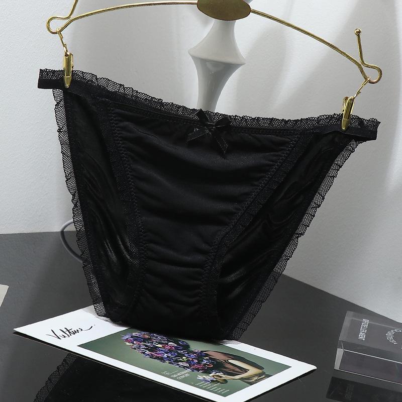 European & American Milk Silk Plus Size Women's Low-Waist High-Cut Panties