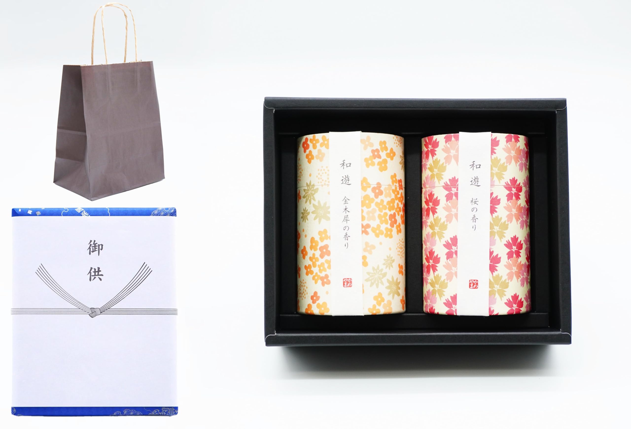 

Wa-Yu Assorted Incense Sticks (Cherry Blossom and Osmanthus Scents) [Carrying Bag Included] Mini Size, Low Smoke, Includes Gift Wrapping, Perfect for