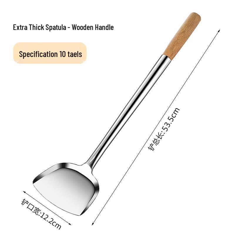 Edelstahl Kochlöffel mit langem Griff Wok- und Servierlöffel Set