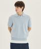 MINDBRIDGE [2Pack] Washable Linen-Like Slit Neck Collared Short Sleeve Knit - 5 Colors