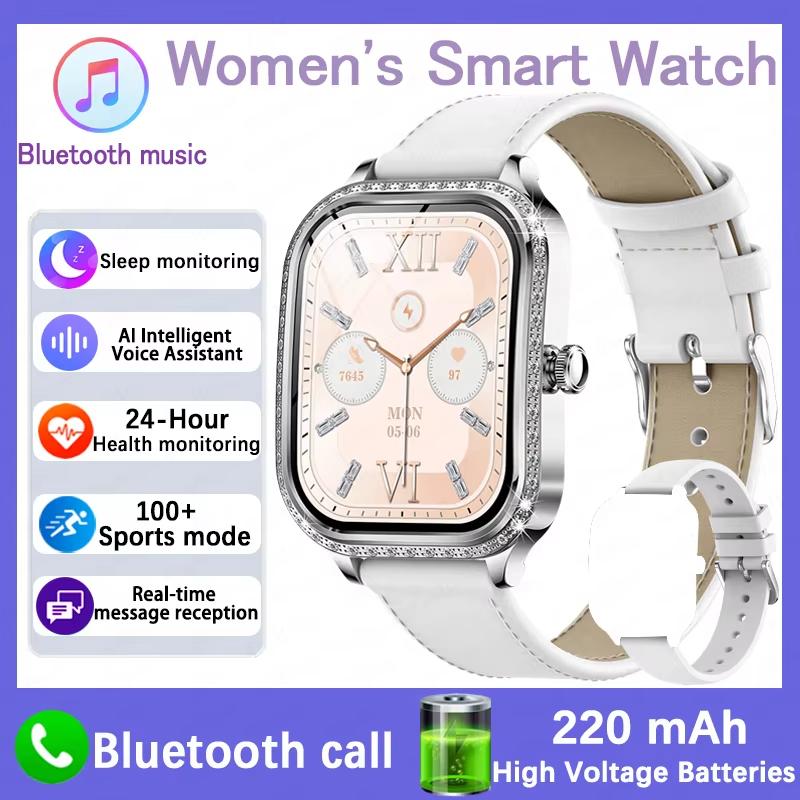 2025 New Smart Watch Women 1.75" HD Display Heart Rate IP68 Waterproof Sports Fitness BT Call Smartwatch for Lady Gift