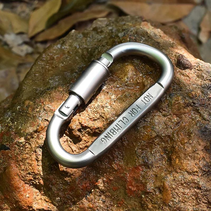 4-6Pcs Carabiner Set For Key Camping Survival Edc Outdoor Keychain Clip  Alloy Aluminum Tactical Caribiner Hook Karabiners