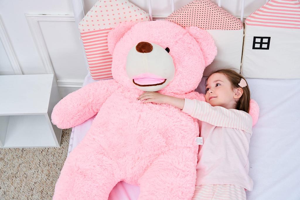 IKASA Plush Toy, Extra Large Teddy Bear, Cute Bear, Animal, Large Stuffed Bear, Bear Wrap, Bear Body Pillow, Celebration, Fluffy Doll, Girl, Boy,