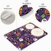 Happy Halloween Purple Pumpkin Fall Dish Drying Mat 16x18 for Kitchen Counter Trick or Treat Spooky Ghost Reversible Dishes Draining Mats Medium