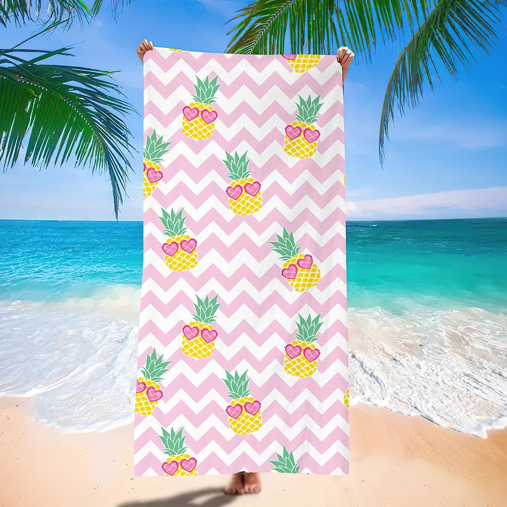 Microfiber Beach Towel Digital Printing Quick-Drying Double-Sided Velvet Class A Large Bath Towel Plus Towel